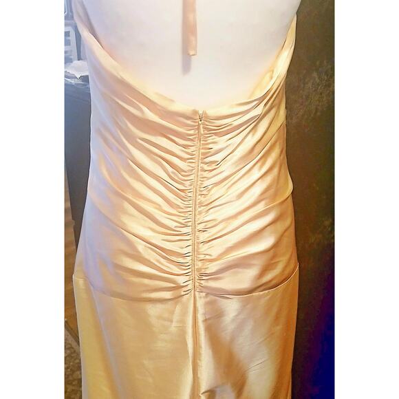 Vintage Jessica McClintock Rhinestone Halter Top Evening Gown - Picture 4 of 6